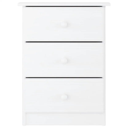 vidaXL Bedside Cabinet ALTA White 16.1’’x13.8’’x21.7’’ Solid Wood Pine - Nightstand