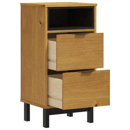 vidaXL Bedside Cabinet FLAM 15.7’’x13.8’’x31.5’’ Solid Wood Pine - Nightstand