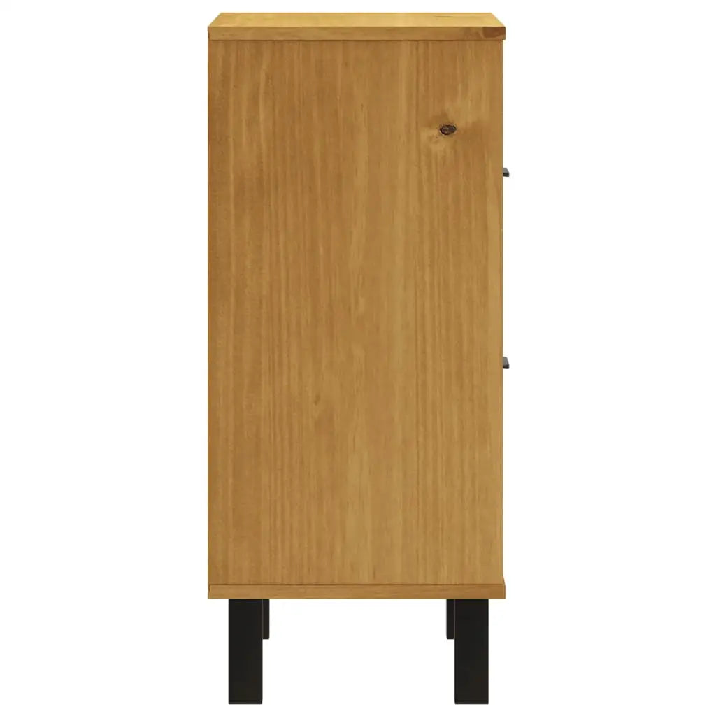 vidaXL Bedside Cabinet FLAM 15.7’’x13.8’’x31.5’’ Solid Wood Pine - Nightstand
