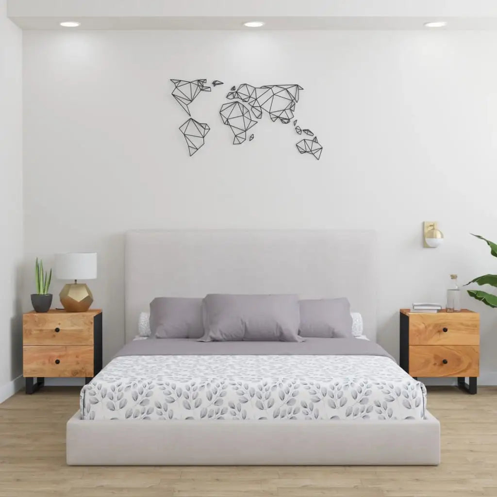 vidaXL Bedside Cabinets 2 pcs 15.7’’x13’’x18.1’’ Solid Wood Acacia - Bedside Cabinets