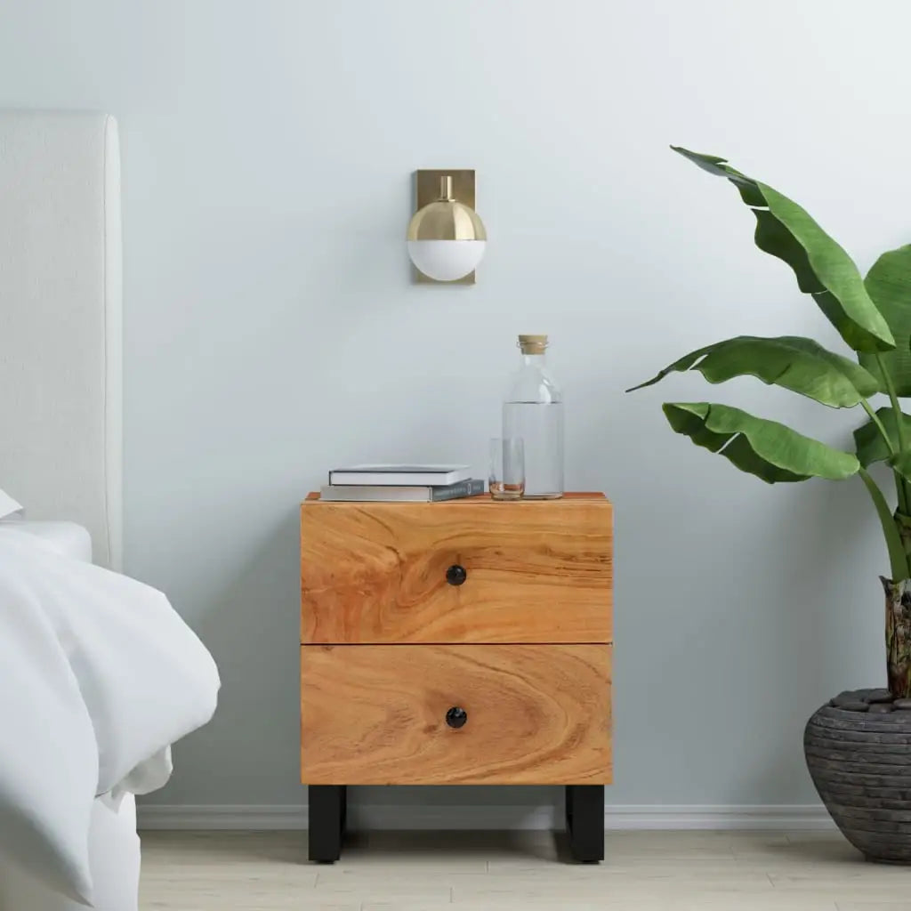 vidaXL Bedside Cabinets 2 pcs 15.7’’x13’’x18.1’’ Solid Wood Acacia - Bedside Cabinets