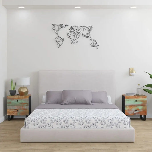 vidaXL Bedside Cabinets 2 pcs 15.7’’x13’’x18.1’’ Solid Wood Reclaimed - Nightstands