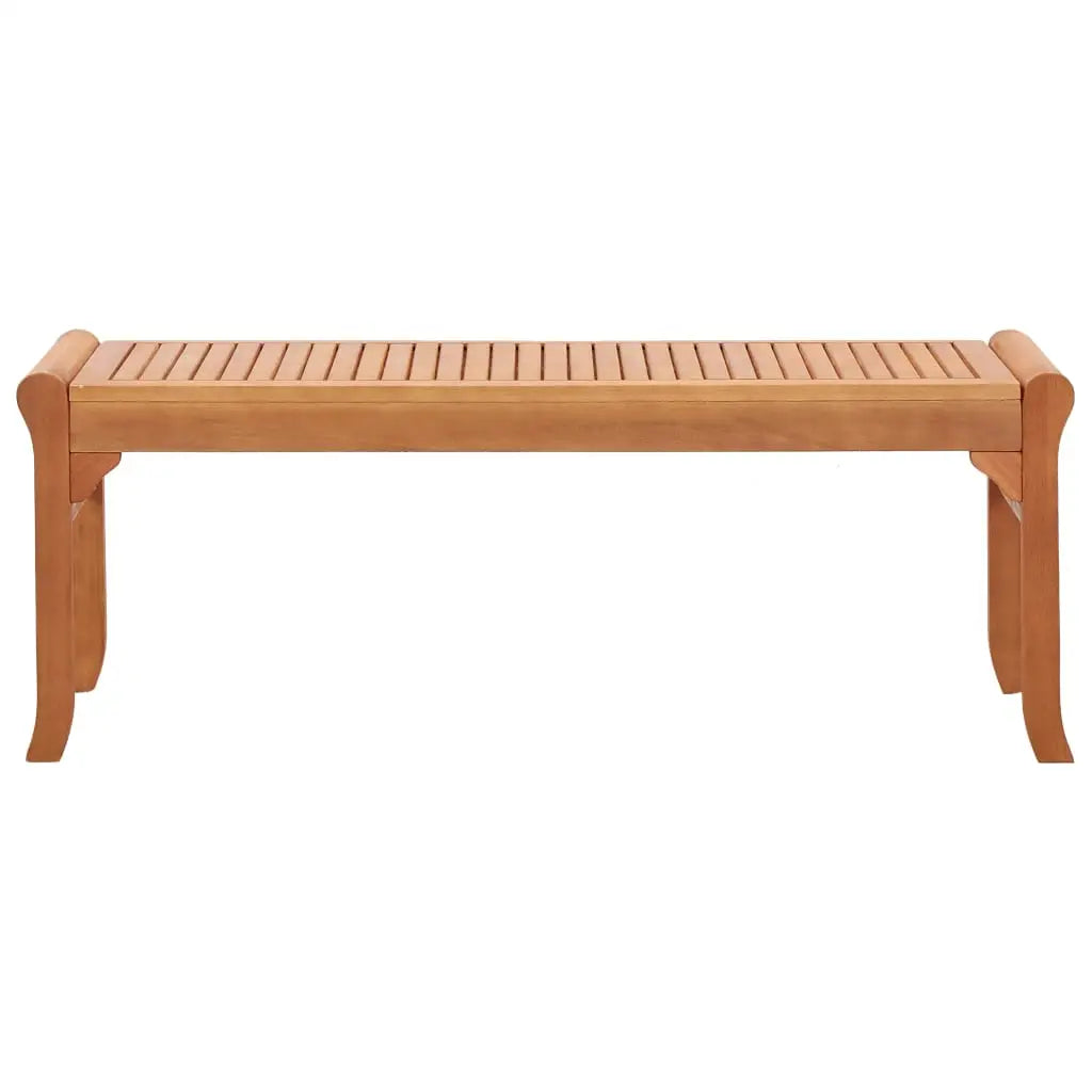 vidaXL Bench Weather Resistant Wooden Outdoor Bench Solid Wood Eucalyptus - 1 pcs/ 59.1’’ x 17.3’’ x 17.7’’ piece