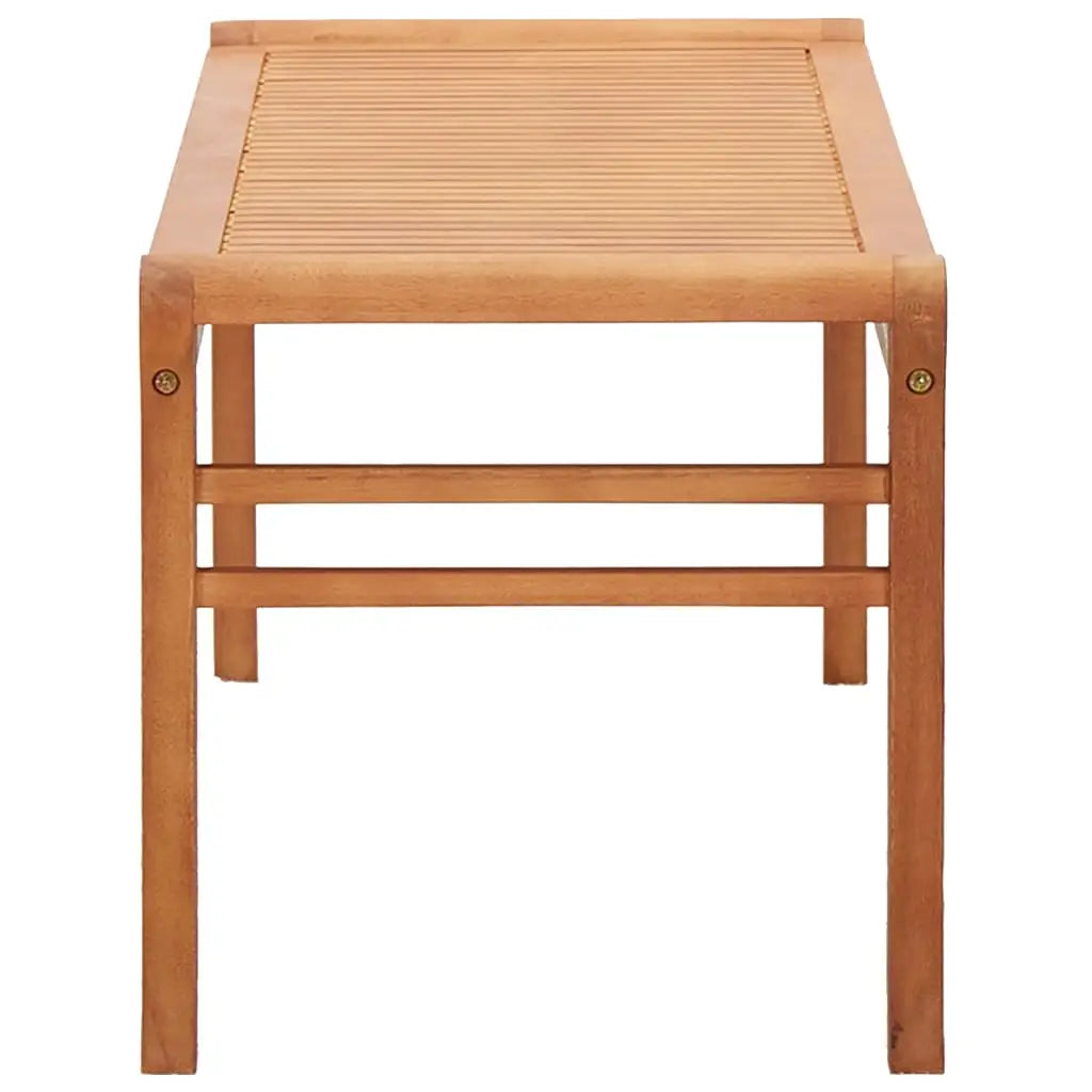 vidaXL Bench Weather Resistant Wooden Outdoor Bench Solid Wood Eucalyptus - 1 pcs/ 59.1’’ x 17.3’’ x 17.7’’ piece