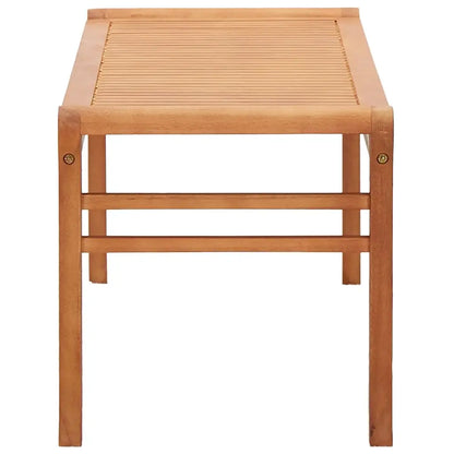 vidaXL Bench Weather Resistant Wooden Outdoor Bench Solid Wood Eucalyptus - 1 pcs/ 59.1’’ x 17.3’’ x 17.7’’ piece