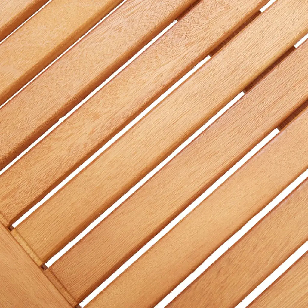 vidaXL Bench Weather Resistant Wooden Outdoor Bench Solid Wood Eucalyptus - 1 pcs/ 59.1’’ x 17.3’’ x 17.7’’ piece