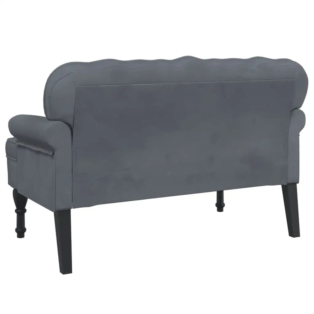 vidaXL Bench with Backrest Upholstered Bench Seating for Living Room Velvet - Furniture > Benches