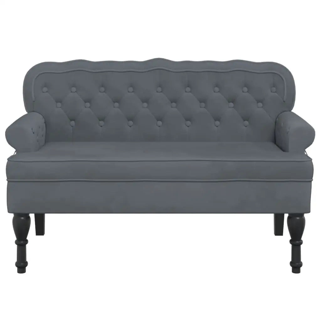 vidaXL Bench with Backrest Upholstered Bench Seating for Living Room Velvet - Furniture > Benches