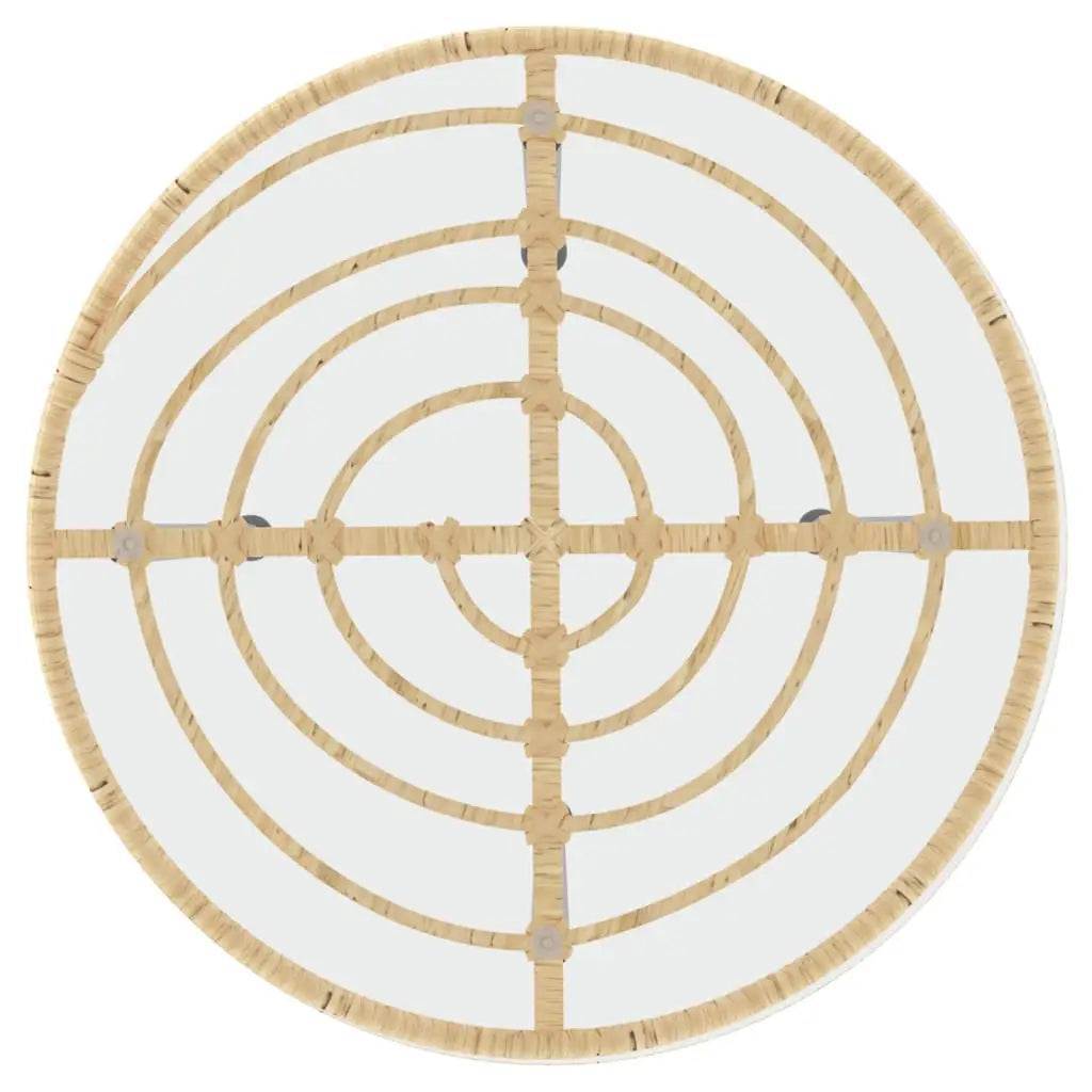 vidaXL Bistro Set Outdoor Patio Balcony Table and Chairs Rattan Look 5 Piece - Outdoor Furniture Set