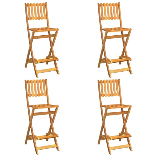 vidaXL Bistro Set Outdoor Patio Bistro Table and Chair Set Solid Wood Acacia - Outdoor Furniture Set