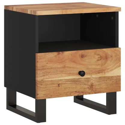 vidaXL Cabinet Storage Accent Nightstand End Table for Bedroom Solid Wood - Nightstand