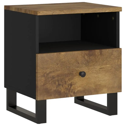 vidaXL Cabinet Storage Accent Nightstand End Table for Bedroom Solid Wood - Nightstand