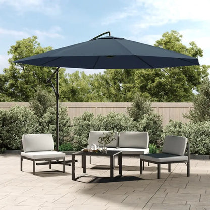 vidaXL Cantilever Umbrella Tilting Parasol Outdoor Umbrella Patio Sunshade - Navy blue - Umbrella