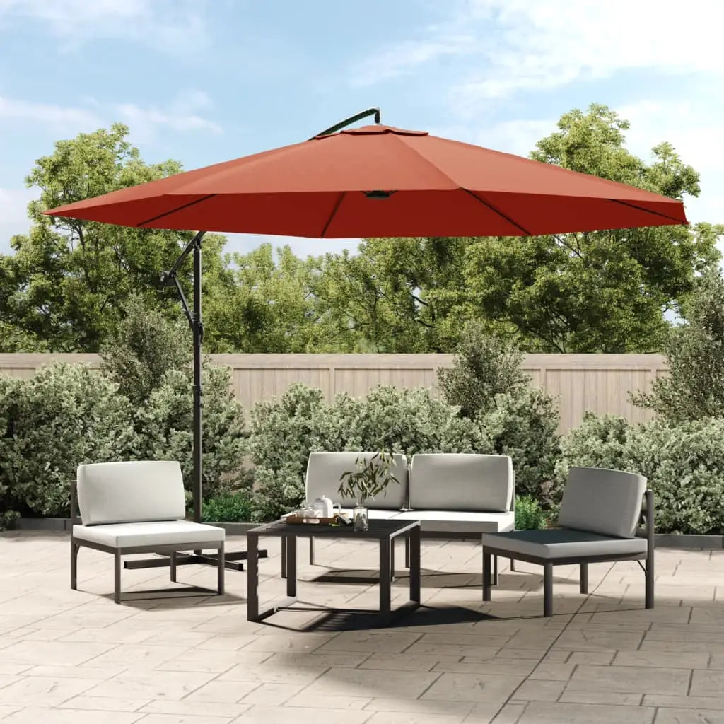 vidaXL Cantilever Umbrella Tilting Parasol Outdoor Umbrella Patio Sunshade - Umbrella