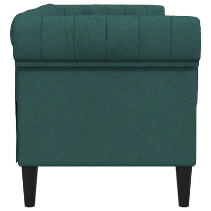 vidaXL Chesterfield Sofa 2-Seater Dark Green Fabric - Furniture > Sofas