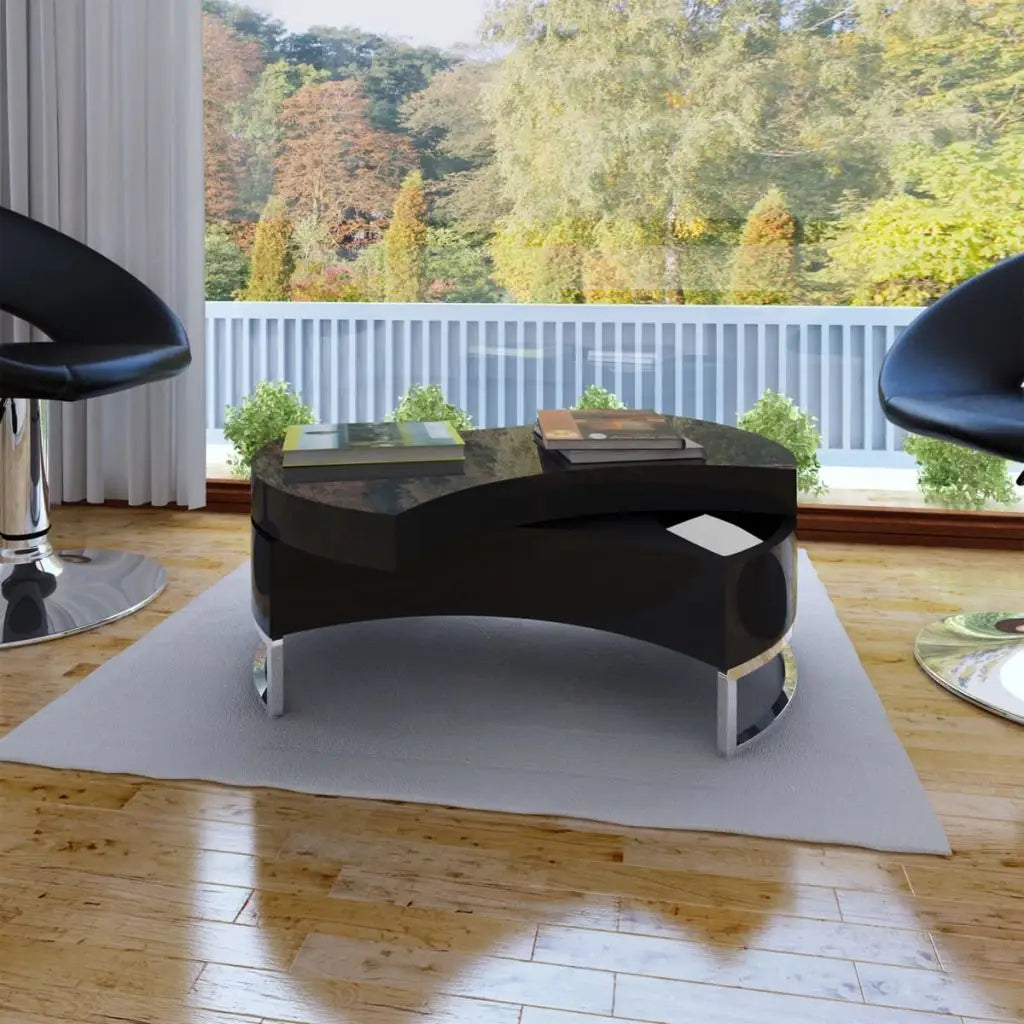 vidaXL Coffee Table Shape-Adjustable Side End Couch Storage Table Multi Colors - Black - Furniture > Tables > Accent
