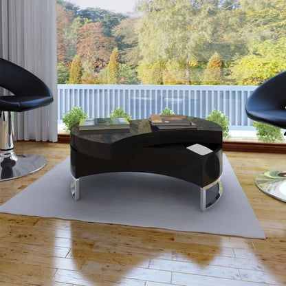 vidaXL Coffee Table Shape-Adjustable Side End Couch Storage Table Multi Colors - Black - Furniture > Tables > Accent