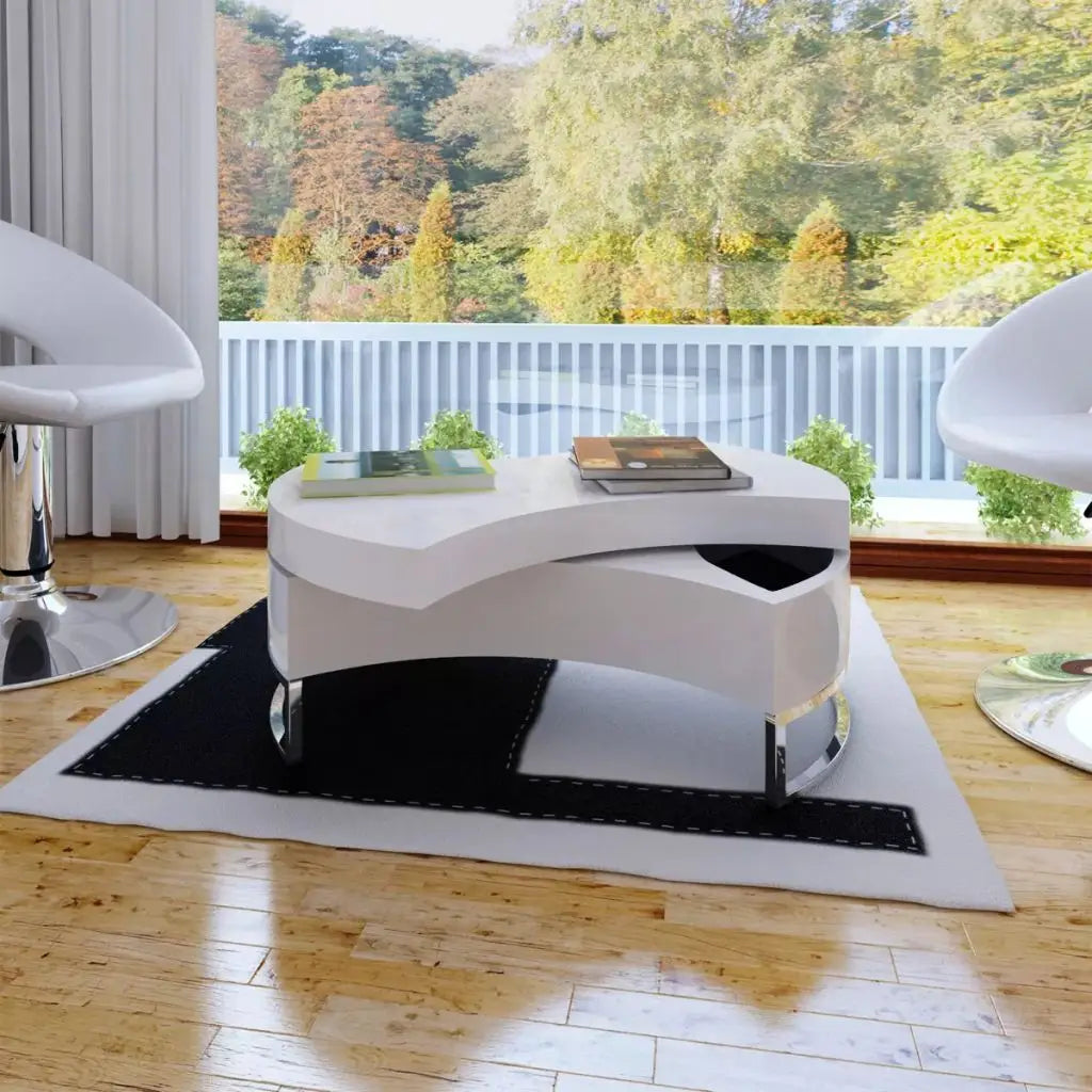 vidaXL Coffee Table Shape-Adjustable Side End Couch Storage Table Multi Colors - White - Furniture > Tables > Accent