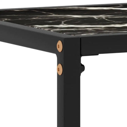 vidaXL Console Table Black 23.6’’x13.8’’x29.5’’ Tempered Glass - Furniture > Tables > Accent Tables > End Tables
