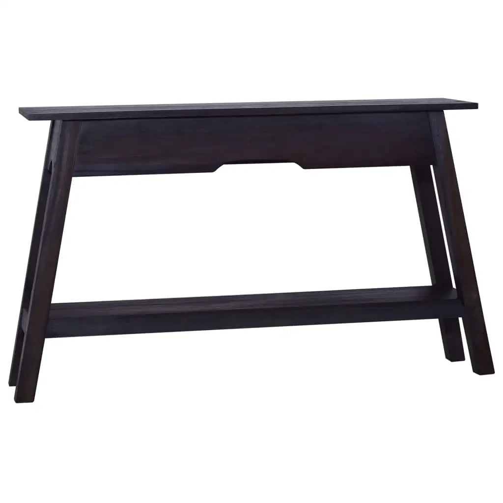 vidaXL Console Table Entryway Table Side Table with Shelf Solid Wood Mahogany - Black - Furniture > Tables > Accent