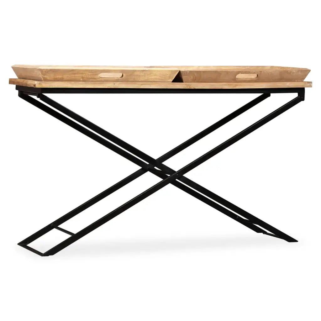 vidaXL Console Table Solid Mango Wood 51.2’’x15.7’’x31.5’’ - Furniture > Tables > Accent Tables > End Tables