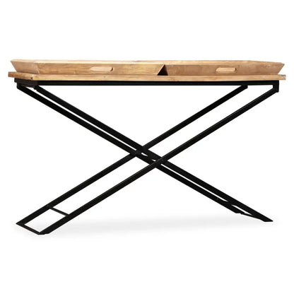 vidaXL Console Table Solid Mango Wood 51.2’’x15.7’’x31.5’’ - Furniture > Tables > Accent Tables > End Tables