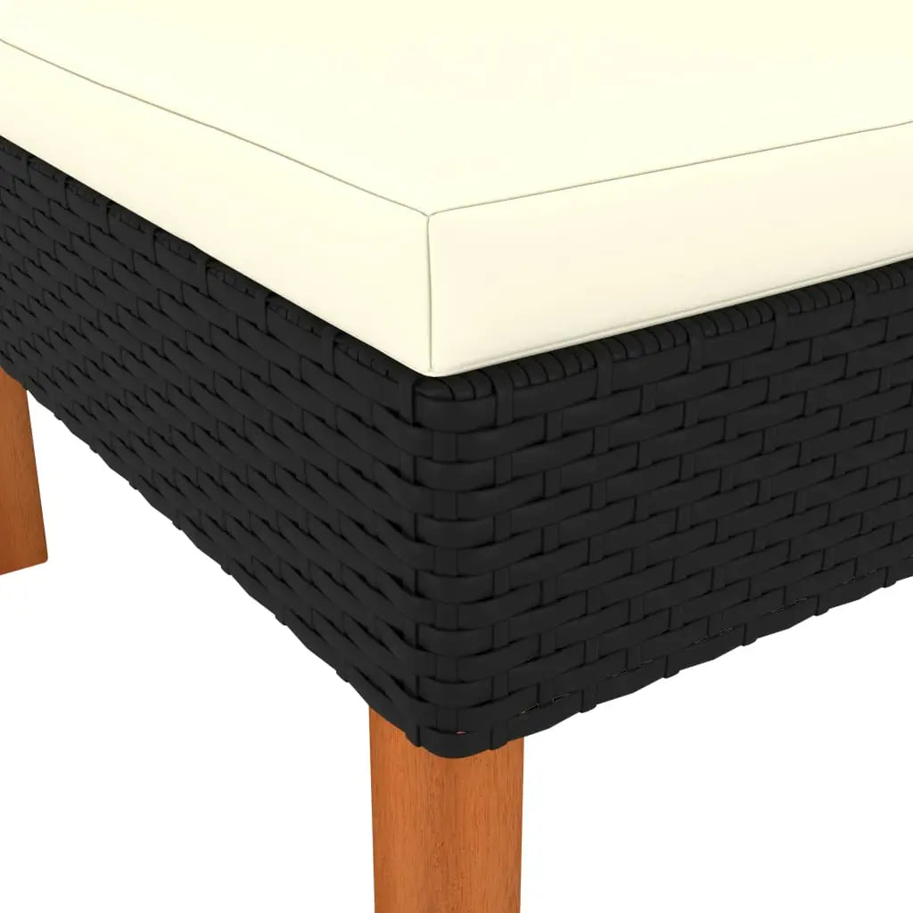 vidaXL Corner Sofa Poly Rattan and Solid Eucalyptus Wood - Outdoor Sectional Sofa