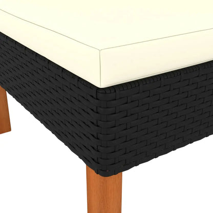 vidaXL Corner Sofa Poly Rattan and Solid Eucalyptus Wood - Outdoor Sectional Sofa