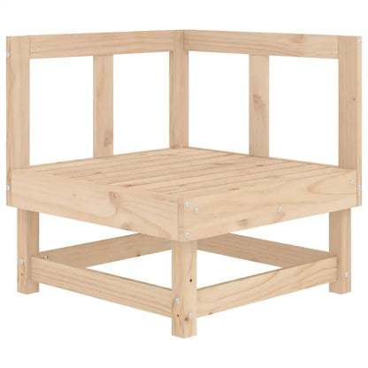 vidaXL Corner Sofa with Cushions Solid Wood Pine - Outdoor Sectional Sofa