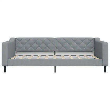 vidaXL Day Bed Light Gray 39.4’’x74.8’’ Twin Fabric - Furniture > Beds & Accessories > Beds & Bed Frames