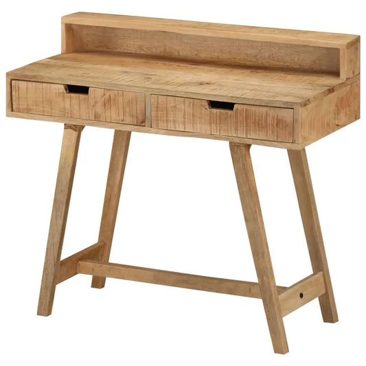 vidaXL Desk 39.4’’x17.7’’x35.4’’ Solid Rough Mango Wood - Desk