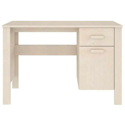 vidaXL Desk Computer Desk Home Office Desk Workstation HAMAR Solid Wood Pine - light gray - Desk