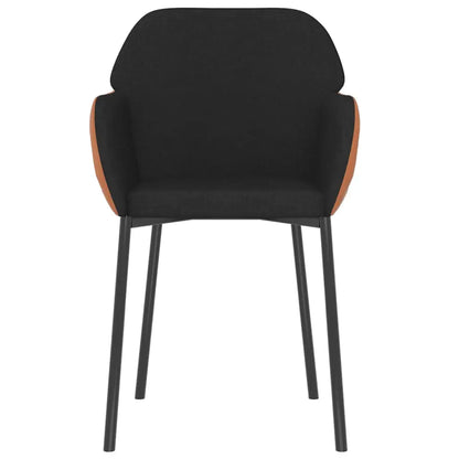 vidaXL Dining Chairs 2 Pcs Accent Upholstered Chair Fabric and Faux Leather - Furniture > Chairs > Kitchen & Dining