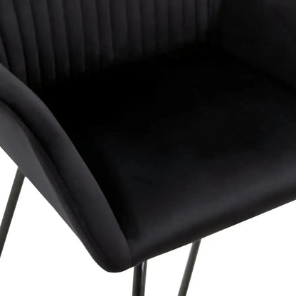 vidaXL Dining Chairs 2 pcs Black Velvet - Furniture > Chairs > Kitchen & Dining Room Chairs