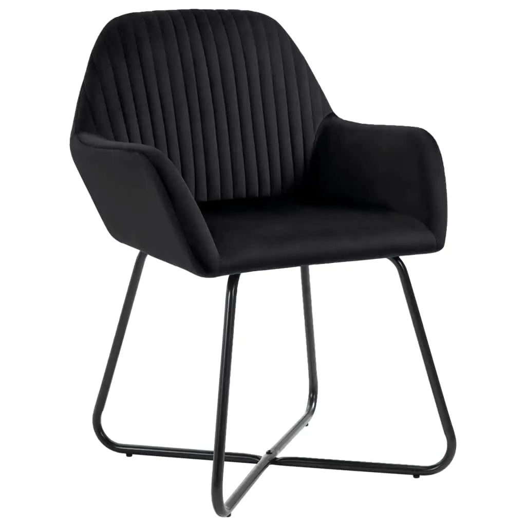 vidaXL Dining Chairs 2 pcs Black Velvet - Furniture > Chairs > Kitchen & Dining Room Chairs