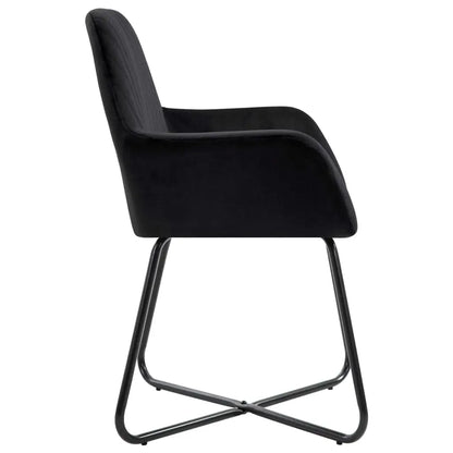 vidaXL Dining Chairs 2 pcs Black Velvet - Furniture > Chairs > Kitchen & Dining Room Chairs