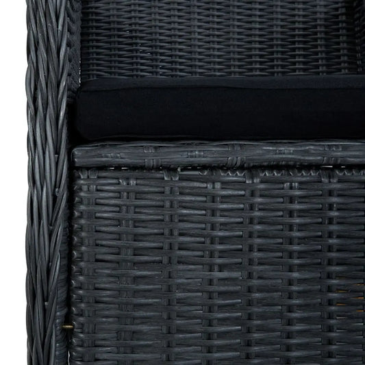 vidaXL Dining Set Outdoor Patio Garden Dinette Dark Gray/Light Gray 3/5 Piece - Dark gray / 5 - Furniture > Outdoor