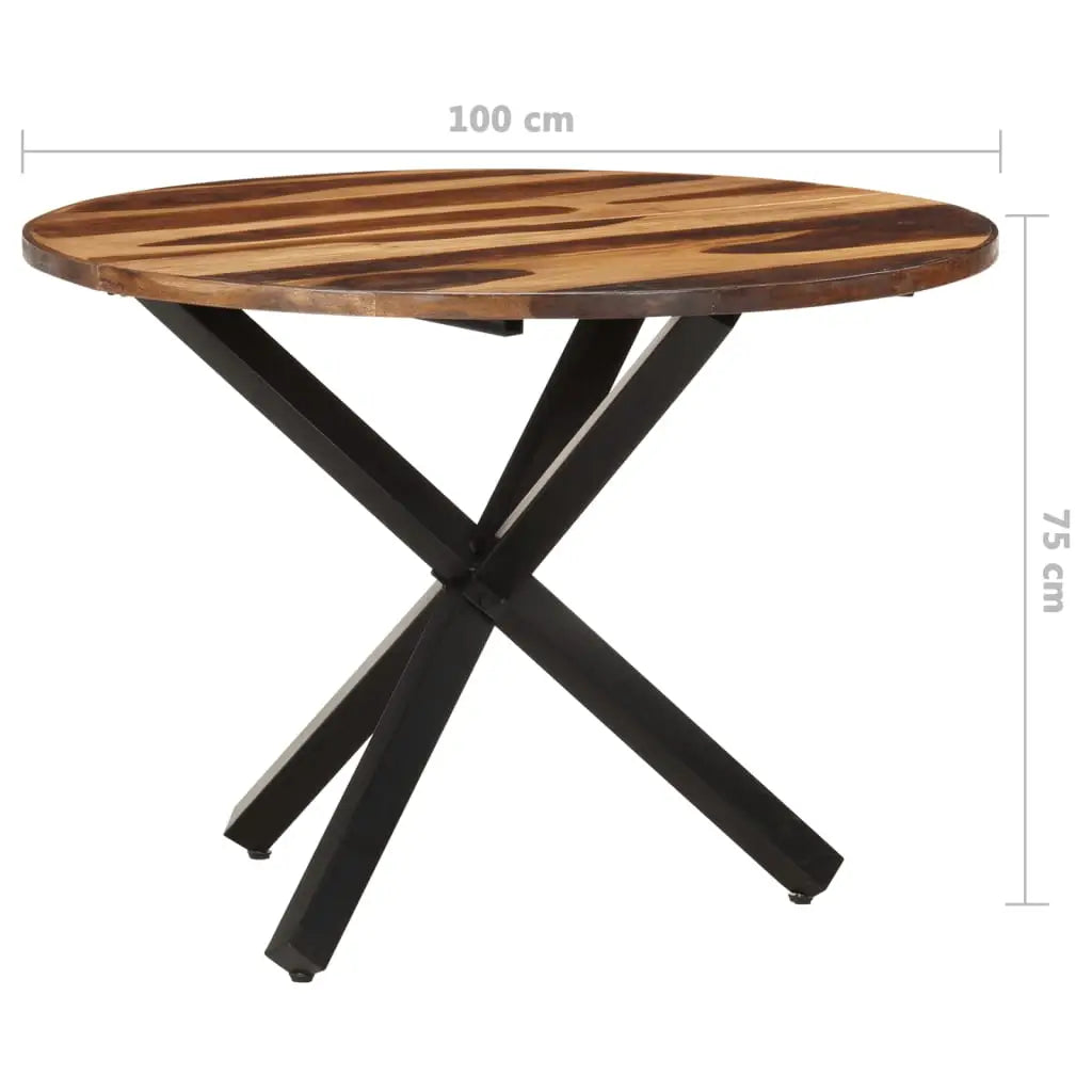 vidaXL Dining Table 39.4’’x39.4’’x29.5’’ Acacia Wood with Honey Finish - Furniture > Tables > Kitchen & Dining Room