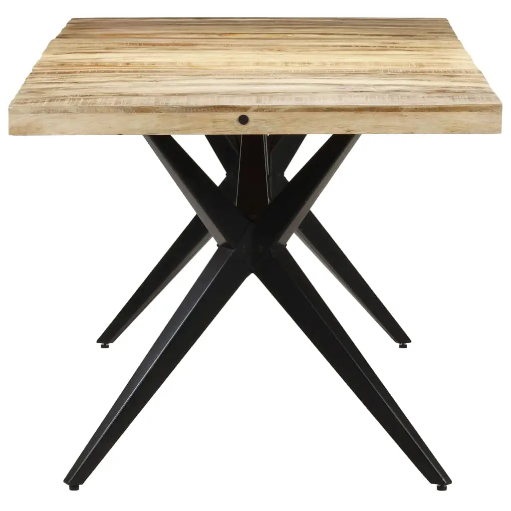 vidaXL Dining Table 63’’x31.5’’x29.9’’ Rough Mango Wood - Furniture > Tables > Kitchen & Dining Room Tables