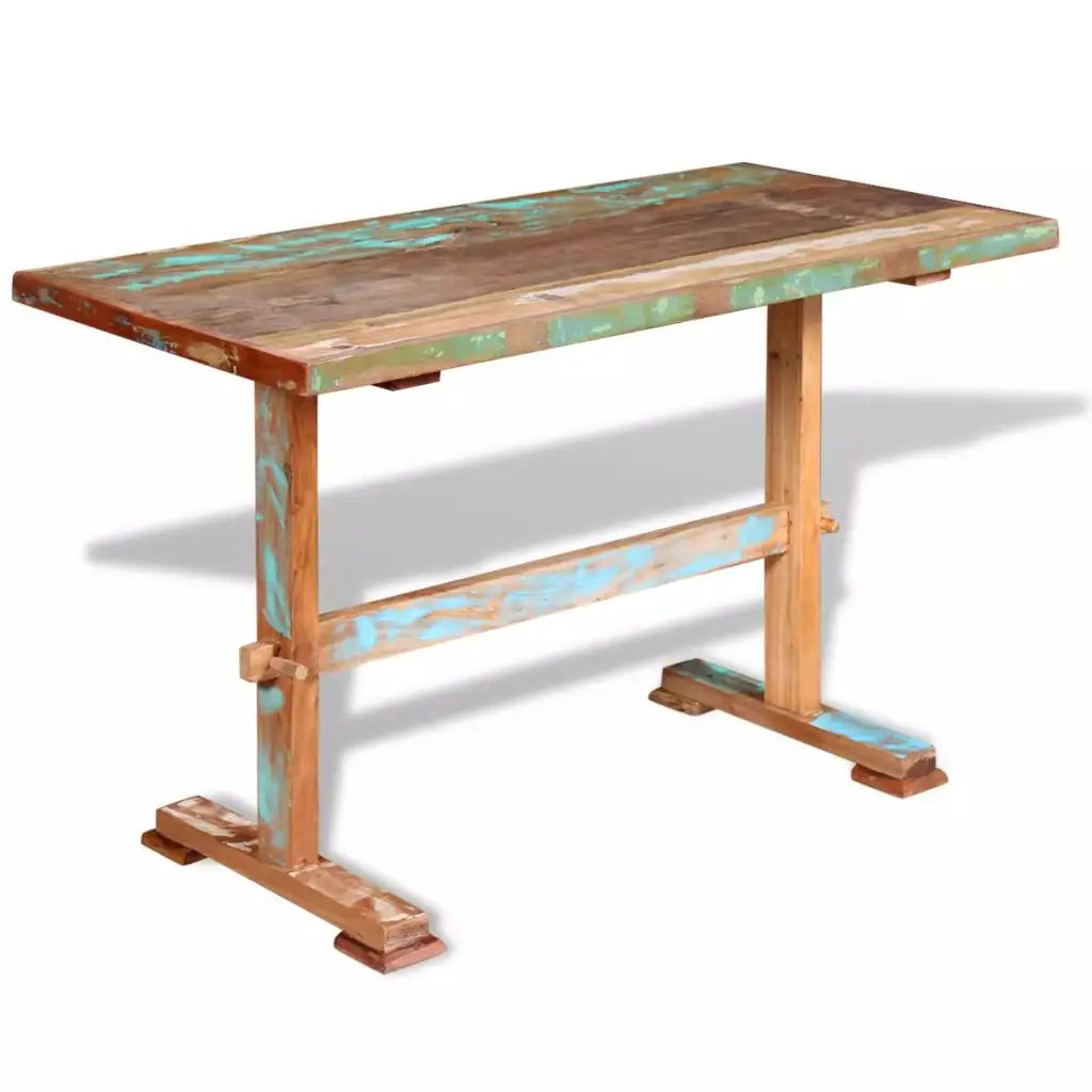 vidaXL Dining Table Kitchen Dining Room Dinner Table Solid Reclaimed Wood - 110 x 55 x 78 cm/ 1 pcs - Furniture >