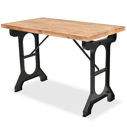vidaXL Dining Table Solid Fir Wood Top 48’’x25.6’’x32.3’’ - Furniture > Tables > Kitchen & Dining Room Tables