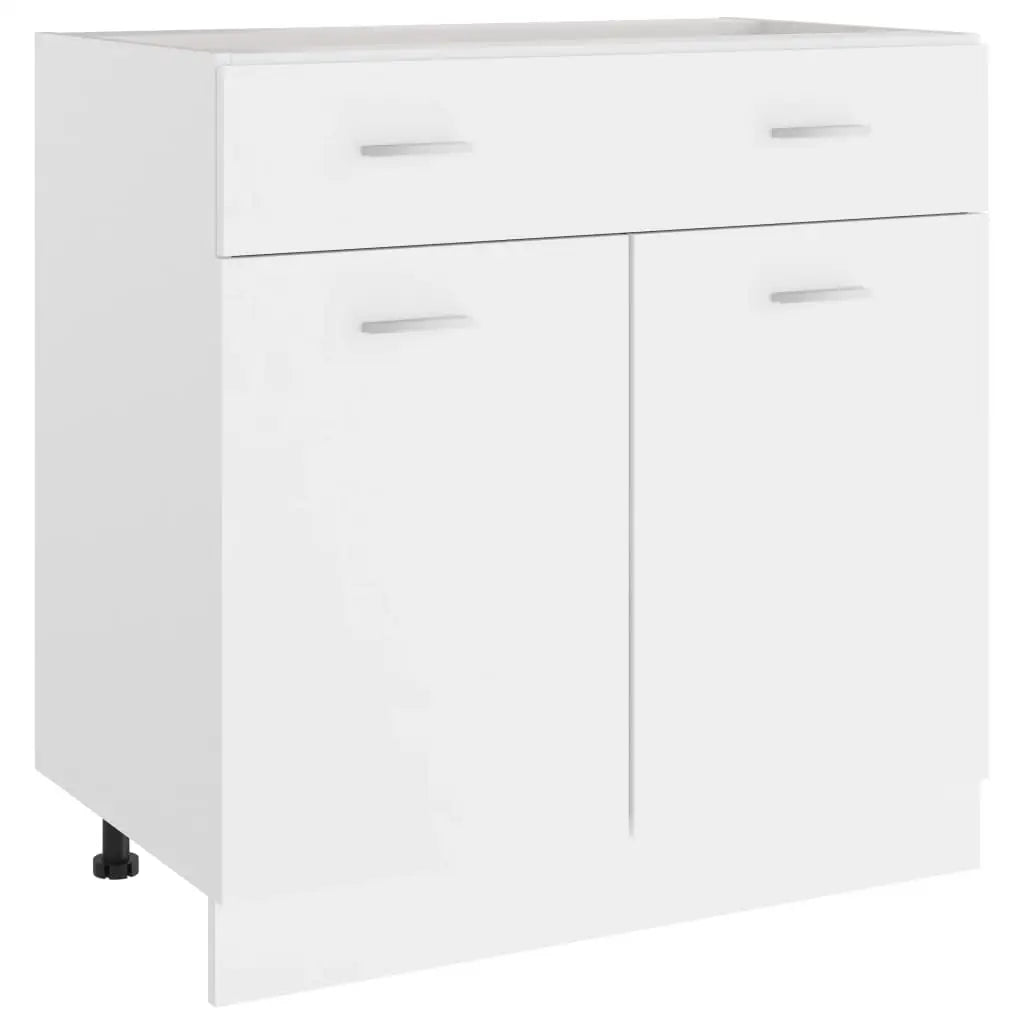 vidaXL Drawer Bottom Cabinet White 31.5’’x18.1’’x32.1’’ Engineered Wood - Furniture > Cabinets & Storage > Kitchen