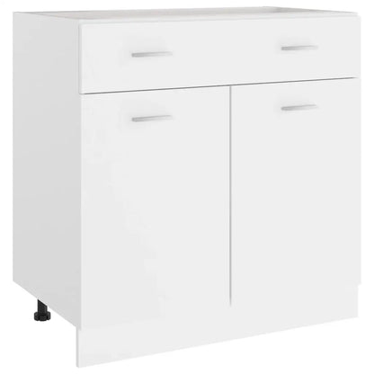 vidaXL Drawer Bottom Cabinet White 31.5’’x18.1’’x32.1’’ Engineered Wood - Furniture > Cabinets & Storage > Kitchen