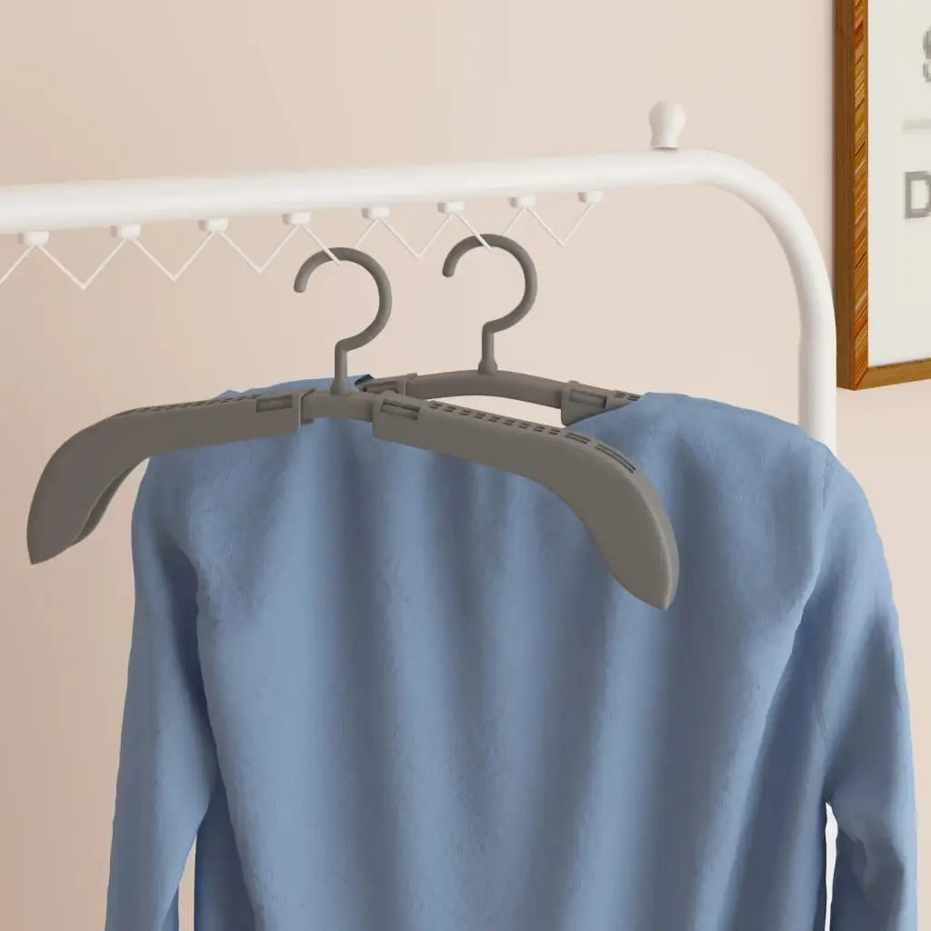 vidaXL Extendable Clothes Hangers 5 pcs Gray - Home & Garden > Household Supplies > Storage & Organization > Clothing &