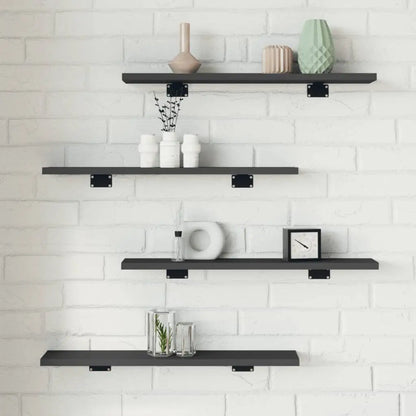 vidaXL Floating Shelf Wall Bookshelf Board for Living Room Engineered Wood - 23.6’’ x 3.9’’ x 0.6’’/ 8 pcs - Furniture