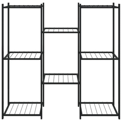 vidaXL Flower Stand 32.7’’x9.8’’x31.5’’ Black Iron - Home & Garden > Lawn & Garden > Gardening > Plant Stands