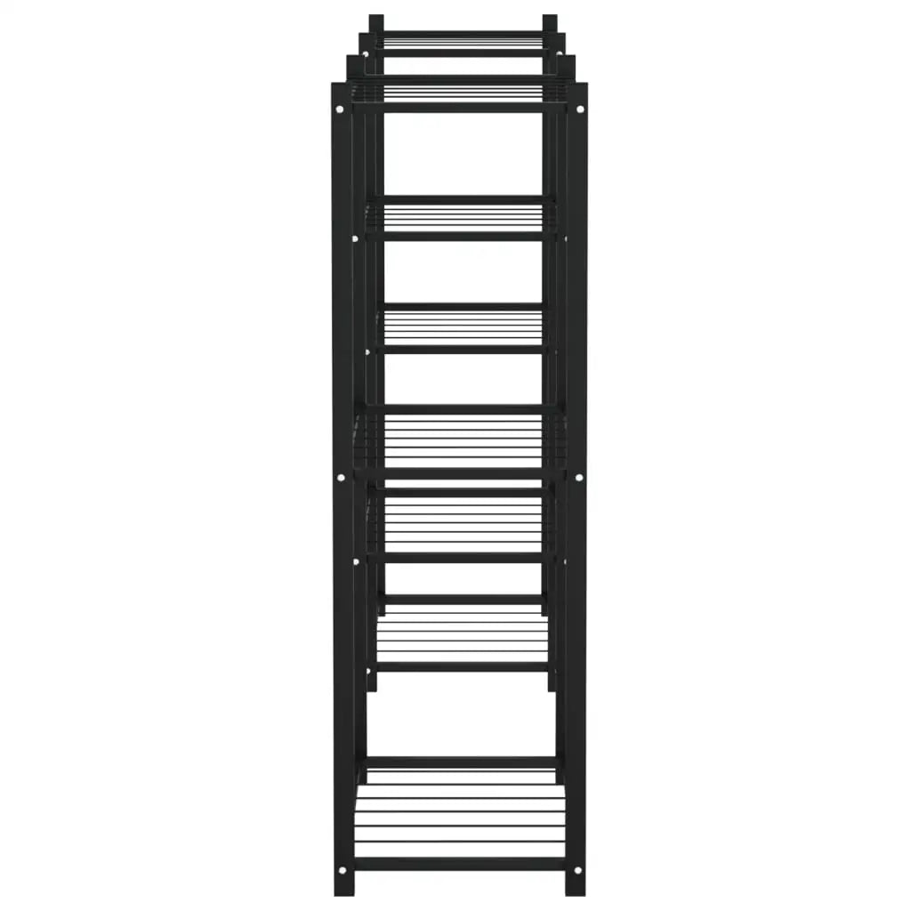 vidaXL Flower Stand 32.7’’x9.8’’x31.5’’ Black Iron - Home & Garden > Lawn & Garden > Gardening > Plant Stands