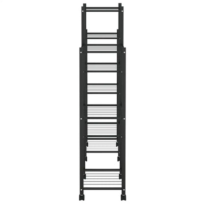 vidaXL Flower Stand with Wheels 32.7’’x9.8’’x40.7’’ Black Iron - Home & Garden > Lawn & Garden > Gardening > Plant