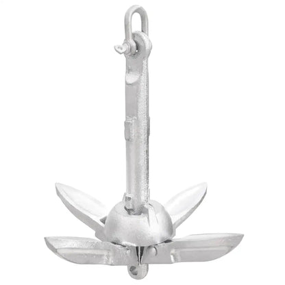 vidaXL Folding Anchor Silver 1.5 lb Malleable Iron - Vehicles & Parts > Vehicle Parts & Accessories > Watercraft Parts