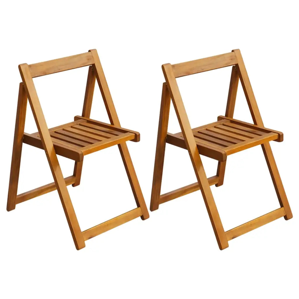 vidaXL Folding Chair Patio Furniture Wooden Dining Chair Solid Wood Acacia - Folding Chair